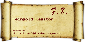 Feingold Kasztor névjegykártya